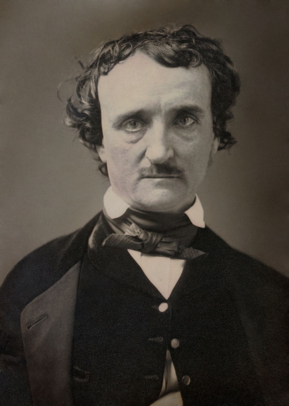 Edgar Allan Poe circa 1849 restored squared off 1