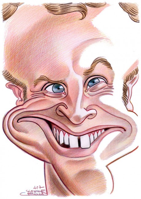 Emmanuel Macron caricature 460x648