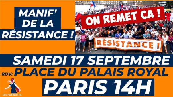 Manif de le résistence le 17 09 2022