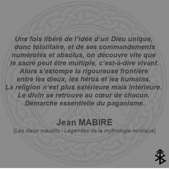 Une fois libéré de lidée dun dieu unique