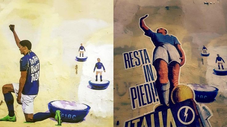 euro 2021 casapound cambia il murale anti razzismo