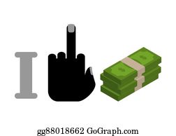 je haine argent fuck symbole de clip art vectoriel gg88018662