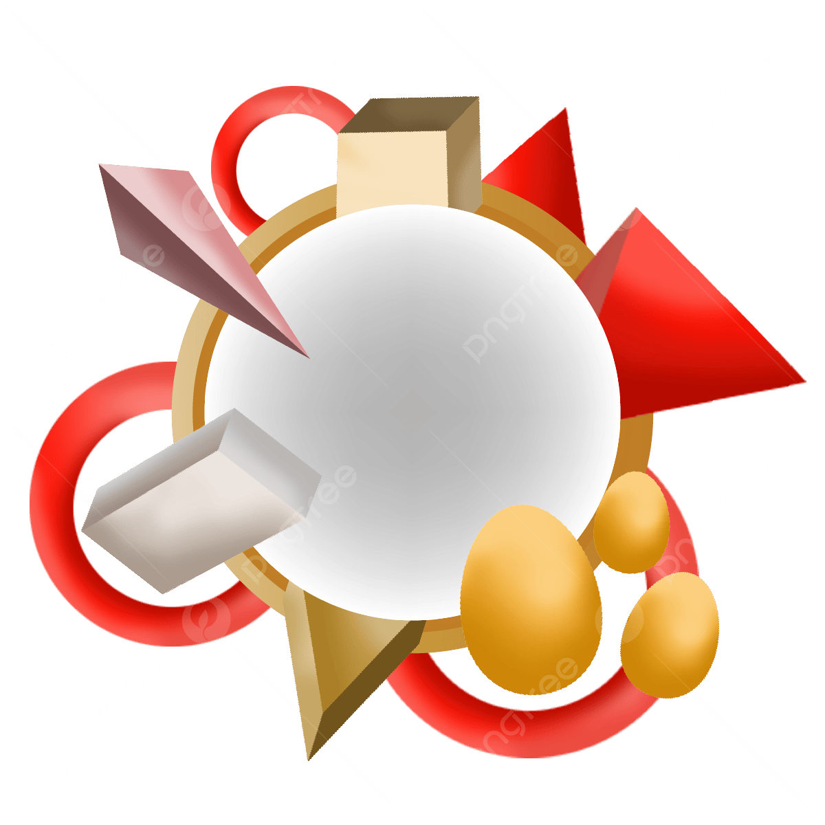 pngtree circle 3d geometry transparent background png image 5902067