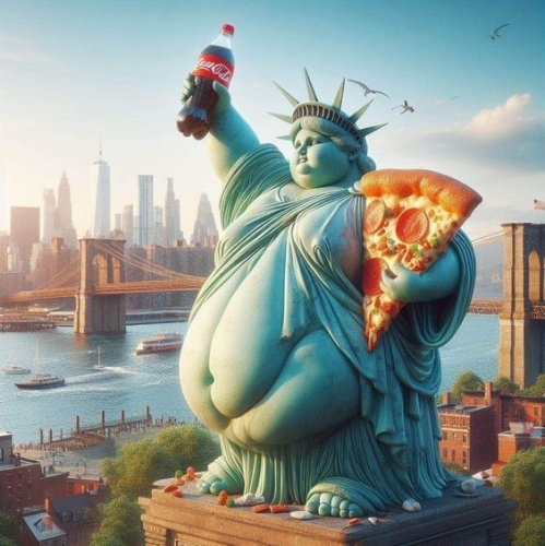 statue de la liberté obese