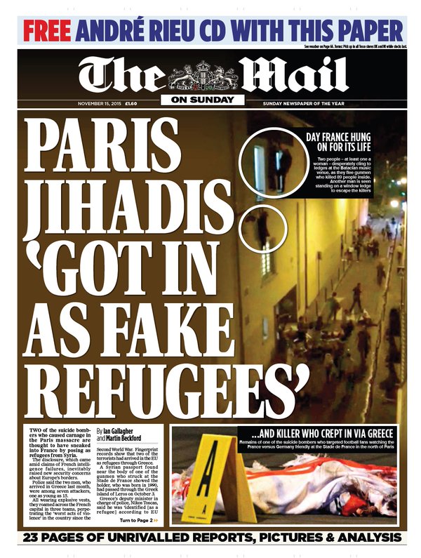 Les djihadistes sont entrés en Europe comme faux réfugiés