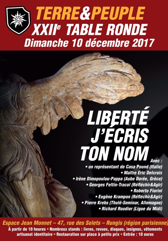 Table ronde 2017 Liberté j'écris ton nom