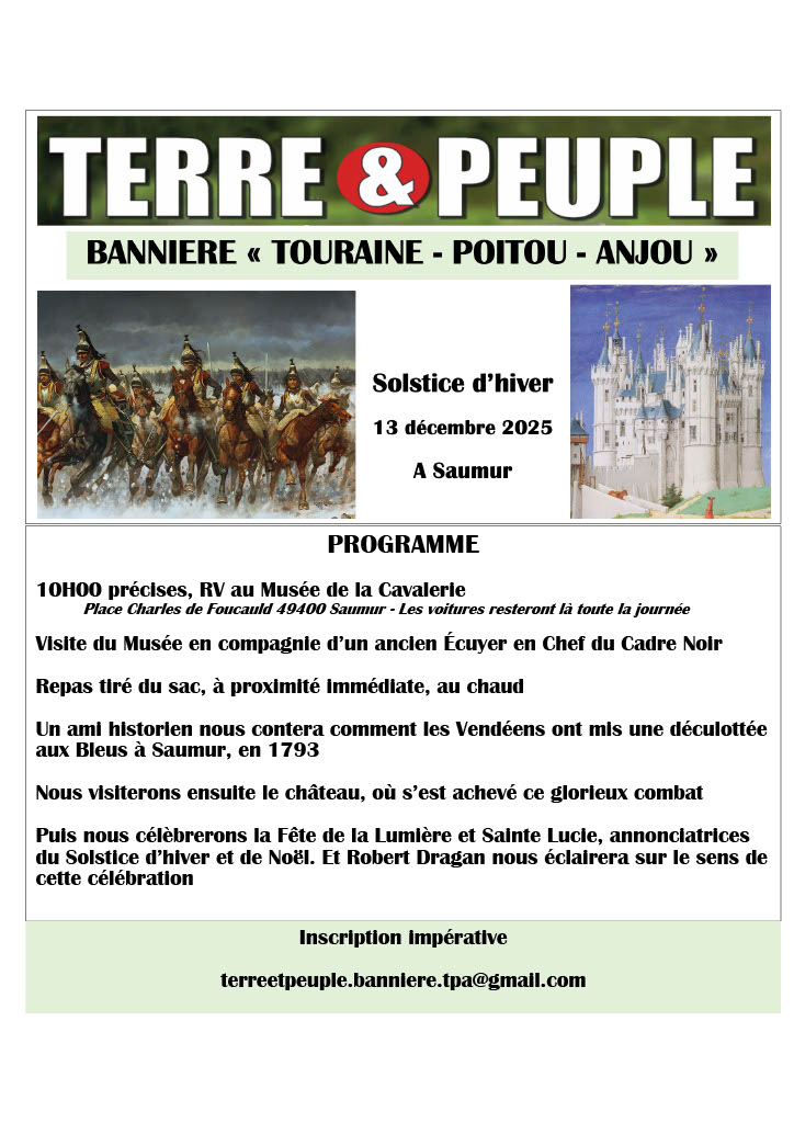 Sortie du 13 décembre 2025 de la bannière Touraine Poitou Anjou