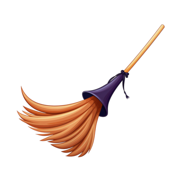 pngtree cartoon witches broom symbol of halloween png image 10213941